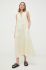 Льняна сукня Max Mara Leisure колір бежевий midi oversize