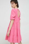 Сукня HUGO колір рожевий mini розкльошена (3071372)