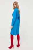 Сукня з домішкою шовку Pinko mini пряма колір блакитний