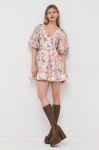Сукня Bardot mini розкльошена колір барвистий (3090630)