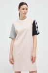 Бавовняна сукня adidas колір рожевий mini oversize (3078452)