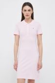 Сукня Tommy Hilfiger колір рожевий mini облягаюча