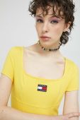 Сукня Tommy Jeans колір жовтий mini пряма