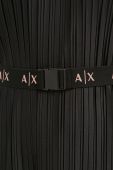 Сукня Armani Exchange колір чорний midi розкльошена
