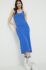 Сукня Champion midi облягаюча колір блакитний