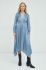 Сукня AllSaints midi розкльошена колір блакитний