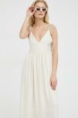Сукня Lovechild колір бежевий maxi розкльошена