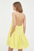 Бавовняна сукня Patrizia Pepe колір жовтий mini розкльошена (3219564)