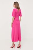Сукня Patrizia Pepe колір рожевий midi розкльошена (3113663)