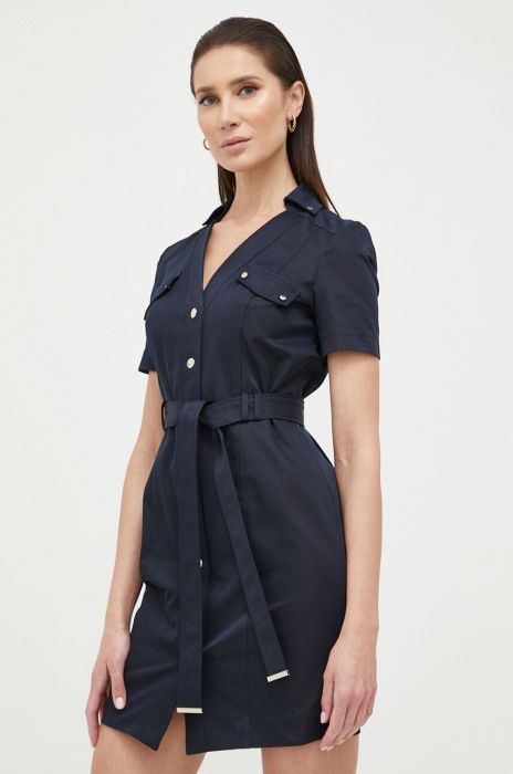 Сукня Morgan колір синій mini пряма (3181963)