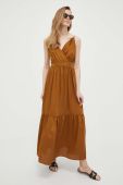 Сукня Artigli колір коричневий maxi розкльошена