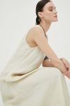 Льняна сукня Marc O'Polo колір бежевий midi oversize
