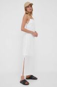 Бавовняна сукня United Colors of Benetton колір білий maxi пряма