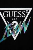 Дитяча бавовняна сукня Guess колір чорний mini пряма (2898118)