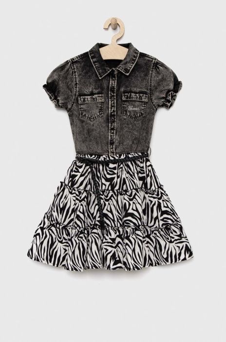 Дитяча сукня Guess колір чорний midi розкльошена (2911661)