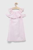 Дитяча бавовняна сукня Guess колір рожевий mini пряма (3174141)