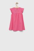 Дитяча бавовняна сукня United Colors of Benetton колір рожевий mini розкльошена (3279635)