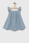 Дитяча бавовняна сукня United Colors of Benetton mini розкльошена колір блакитний (3275457)