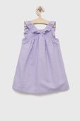 Дитяча льняна сукня United Colors of Benetton колір фіолетовий mini розкльошена (3248230)