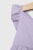 Дитяча льняна сукня United Colors of Benetton колір фіолетовий mini розкльошена (3248230)