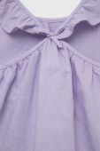 Дитяча льняна сукня United Colors of Benetton колір фіолетовий mini розкльошена (3248230)