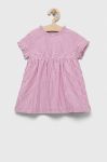 Дитяча бавовняна сукня United Colors of Benetton колір фіолетовий mini розкльошена