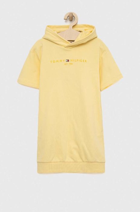 Дитяча сукня Tommy Hilfiger колір жовтий mini пряма