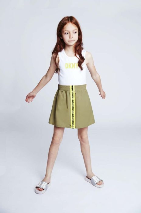 Дитяча сукня Dkny колір зелений mini розкльошена (3083064)