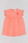 Дитяча бавовняна сукня zippy колір помаранчевий mini oversize