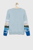 Дитячий бавовняний светр Guess легкий колір блакитний (2898167)