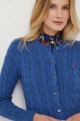 Бавовняний кардиган Polo Ralph Lauren колір блакитний Бавовняний кардиган Polo Ralph Lauren колір блакитний