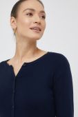 Бавовняний кардиган United Colors of Benetton жіночий колір синій легкий Бавовняний кардиган United Colors of Benetton жіночий колір синій легкий