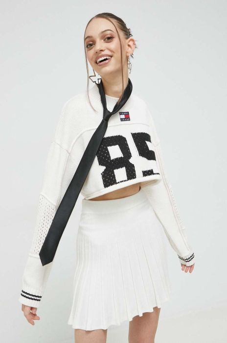 Светр Tommy Jeans жіночий колір бежевий (3015326)