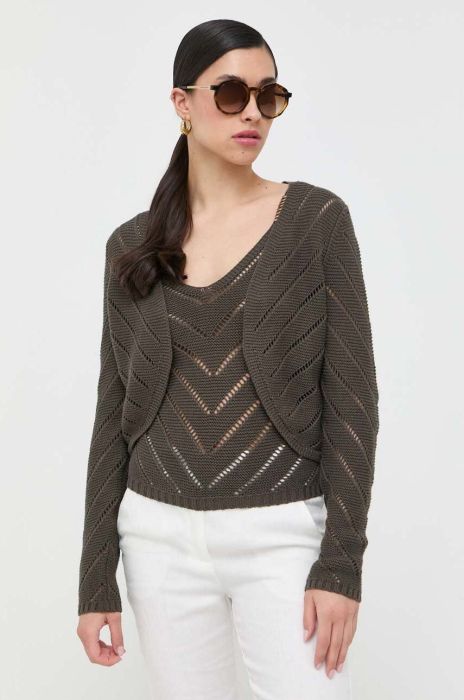 Бавовняний кардиган Morgan колір зелений легкий