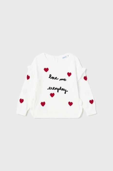 Светр для немовлят Mayoral колір білий легкий Светр для немовлят Mayoral колір білий легкий