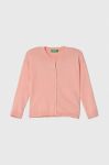 Дитячий кардиган United Colors of Benetton колір рожевий легкий (3448031) Дитячий кардиган United Colors of Benetton колір рожевий легкий (3448031)
