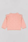 Дитячий бавовняний кардиган zippy колір рожевий легкий Дитячий бавовняний кардиган zippy колір рожевий легкий