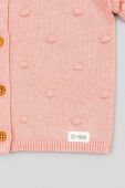 Дитячий бавовняний кардиган zippy колір рожевий легкий Дитячий бавовняний кардиган zippy колір рожевий легкий
