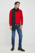 Вовняний светр Polo Ralph Lauren чоловічий колір червоний легкий