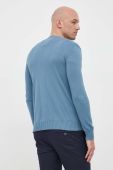 Бавовняний светр Sisley легкий колір блакитний (3248328)