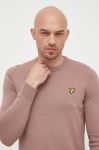 Бавовняний светр Lyle & Scott колір рожевий легкий Бавовняний светр Lyle & Scott колір рожевий легкий