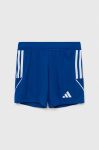 Дитячі шорти adidas Performance TIRO 23 SHO регульована талія колір блакитний
