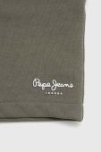 Дитячі бавовняні шорти Pepe Jeans Eddie колір зелений регульована талія