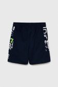 Дитячі бавовняні шорти EA7 Emporio Armani колір синій регульована талія (3074993)