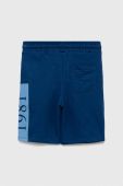 Дитячі бавовняні шорти Guess регульована талія колір блакитний (3009370)