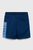 Дитячі бавовняні шорти Guess регульована талія колір блакитний (3053657)