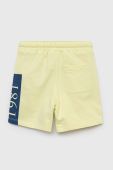 Дитячі бавовняні шорти Guess колір зелений регульована талія (3053663)