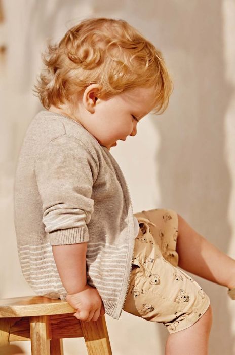 Дитячі бавовняні шорти Mayoral колір бежевий регульована талія (2944789)