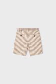 Дитячі бавовняні шорти Mayoral колір бежевий регульована талія (3071670) Дитячі бавовняні шорти Mayoral колір бежевий регульована талія (3071670)