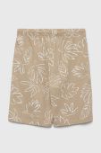 Дитячі бавовняні шорти United Colors of Benetton колір бежевий регульована талія (3279711)